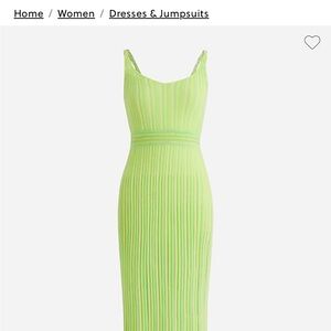 J. Crew Strapless Lime Dress
